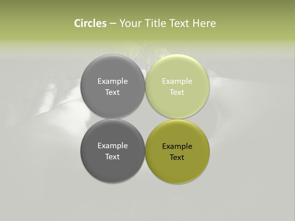 Female Careful Hands Gathering Round A Green Plant. Environmental Conceptual Image. Focus On A Plant. PowerPoint Template