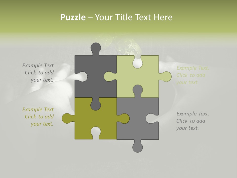 Female Careful Hands Gathering Round A Green Plant. Environmental Conceptual Image. Focus On A Plant. PowerPoint Template