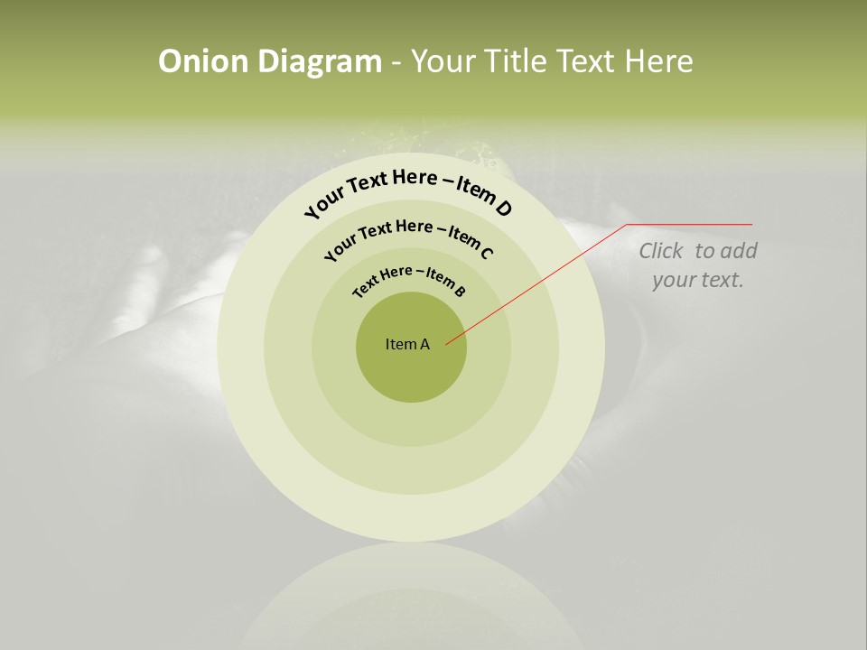 Female Careful Hands Gathering Round A Green Plant. Environmental Conceptual Image. Focus On A Plant. PowerPoint Template