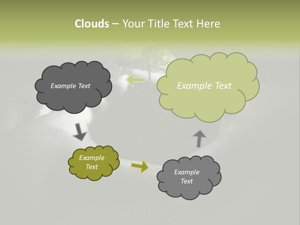Female Careful Hands Gathering Round A Green Plant. Environmental Conceptual Image. Focus On A Plant. PowerPoint Template