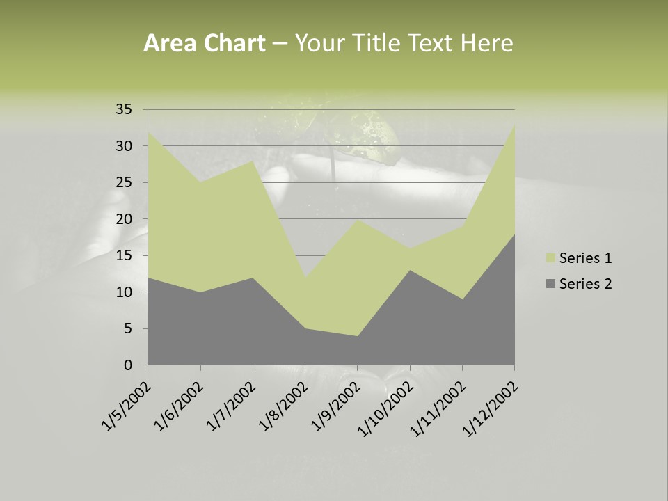 Female Careful Hands Gathering Round A Green Plant. Environmental Conceptual Image. Focus On A Plant. PowerPoint Template
