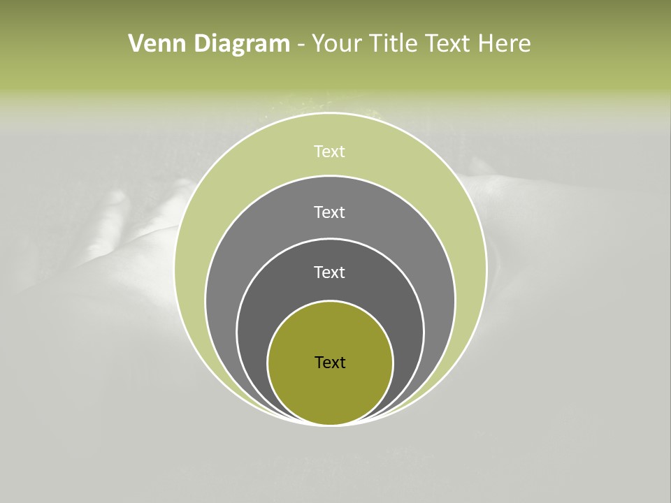 Female Careful Hands Gathering Round A Green Plant. Environmental Conceptual Image. Focus On A Plant. PowerPoint Template