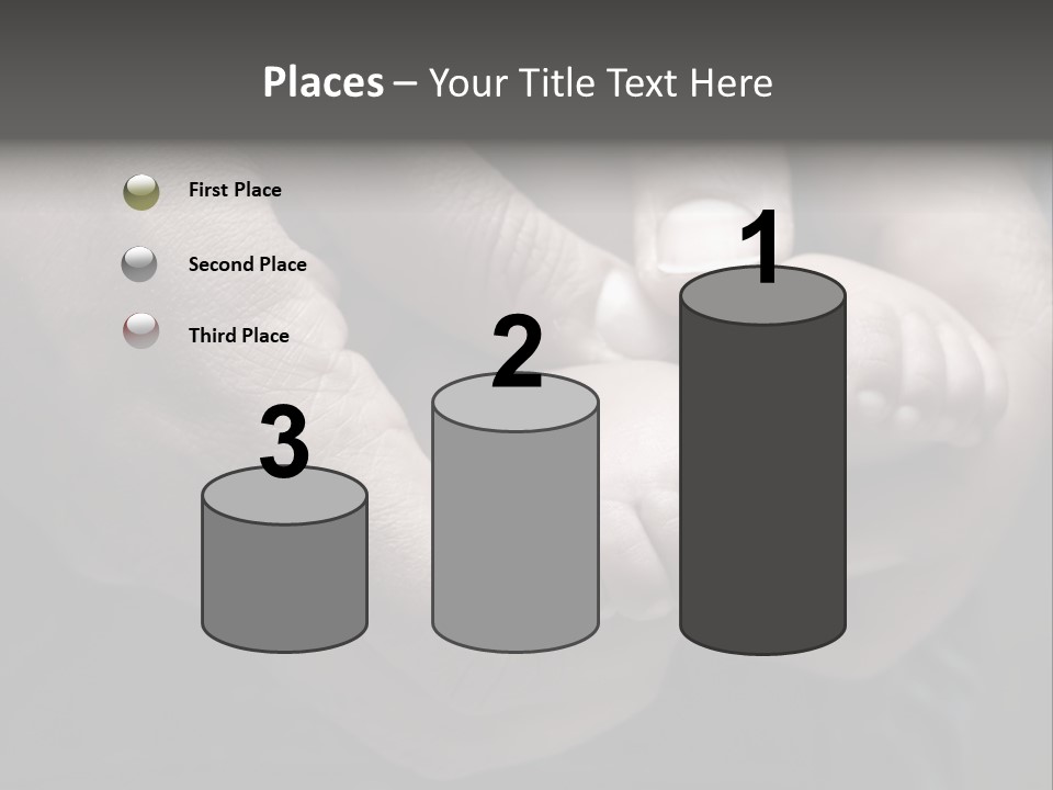 Father Hands Holding Baby's Feet- Sepia Tone, Low Dof PowerPoint Template