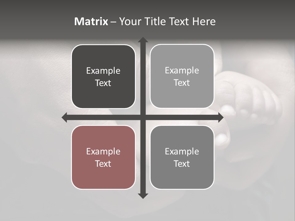 Father Hands Holding Baby's Feet- Sepia Tone, Low Dof PowerPoint Template