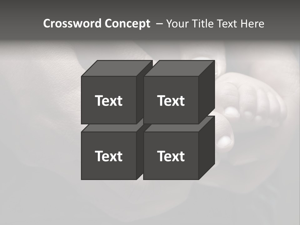 Father Hands Holding Baby's Feet- Sepia Tone, Low Dof PowerPoint Template