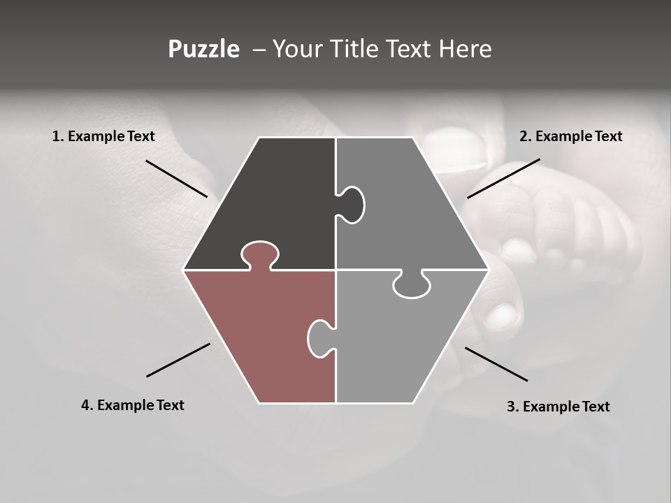 Father Hands Holding Baby's Feet- Sepia Tone, Low Dof PowerPoint Template