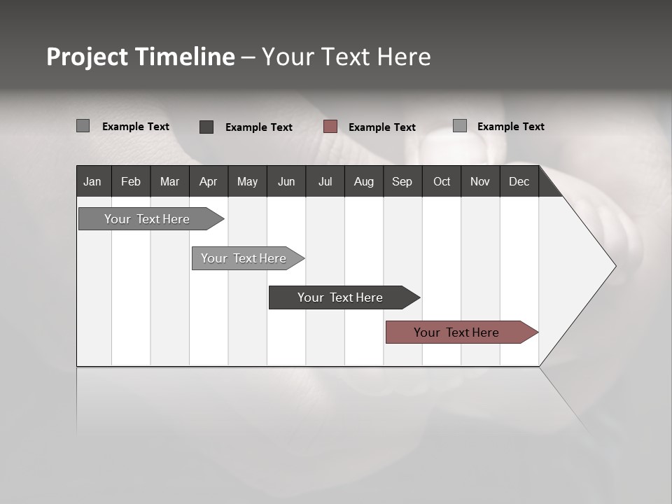 Father Hands Holding Baby's Feet- Sepia Tone, Low Dof PowerPoint Template