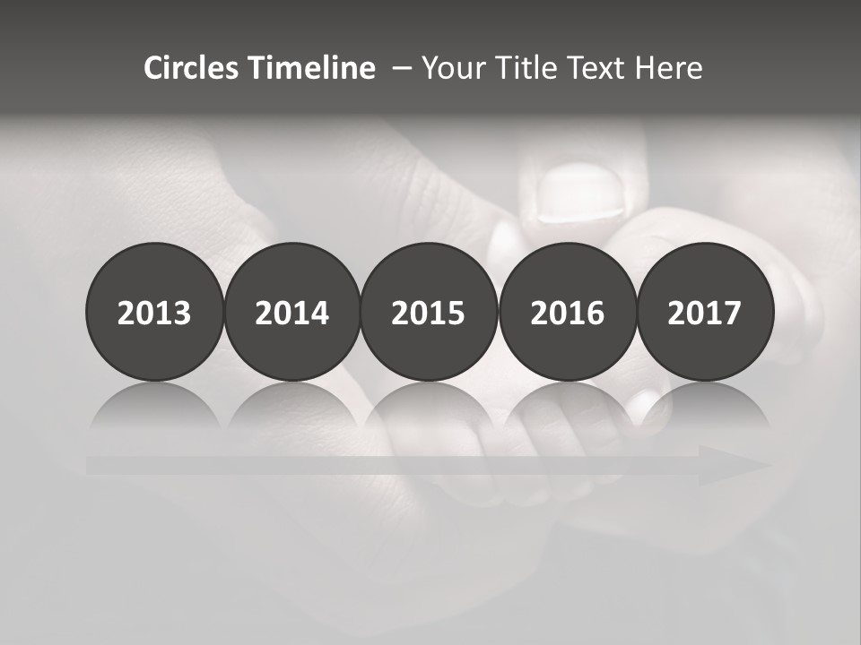 Father Hands Holding Baby's Feet- Sepia Tone, Low Dof PowerPoint Template