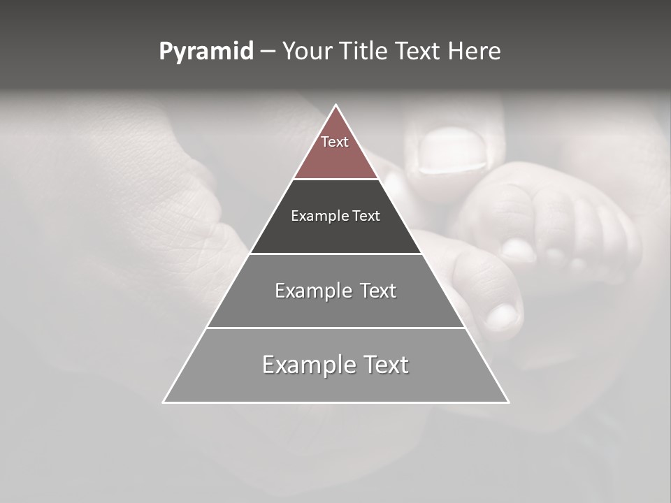 Father Hands Holding Baby's Feet- Sepia Tone, Low Dof PowerPoint Template