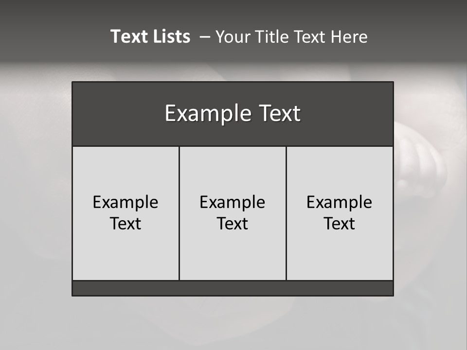 Father Hands Holding Baby's Feet- Sepia Tone, Low Dof PowerPoint Template