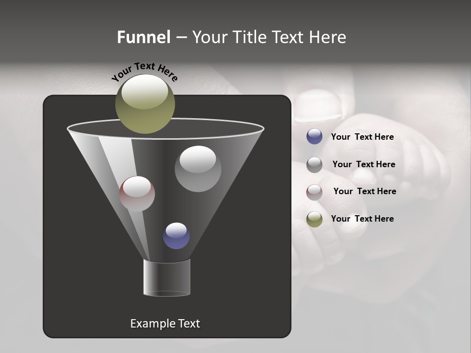 Father Hands Holding Baby's Feet- Sepia Tone, Low Dof PowerPoint Template