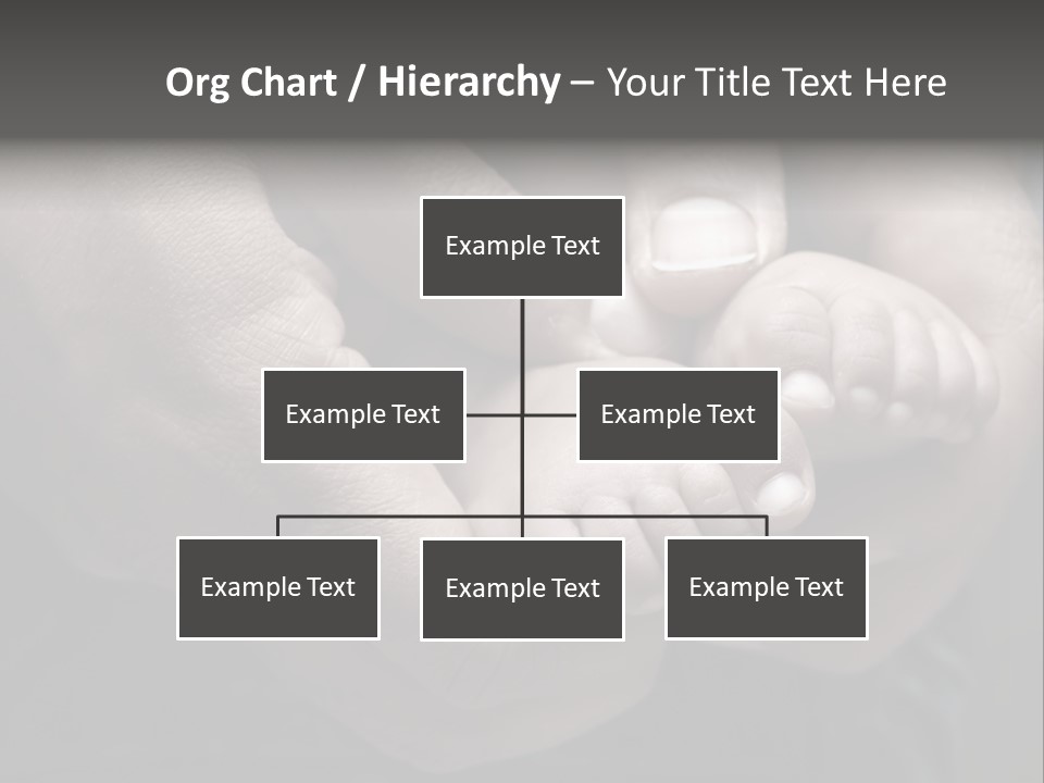 Father Hands Holding Baby's Feet- Sepia Tone, Low Dof PowerPoint Template