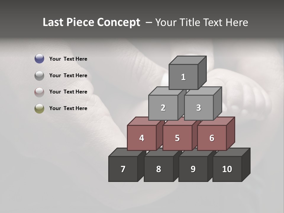 Father Hands Holding Baby's Feet- Sepia Tone, Low Dof PowerPoint Template