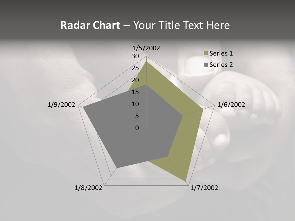 Father Hands Holding Baby's Feet- Sepia Tone, Low Dof PowerPoint Template