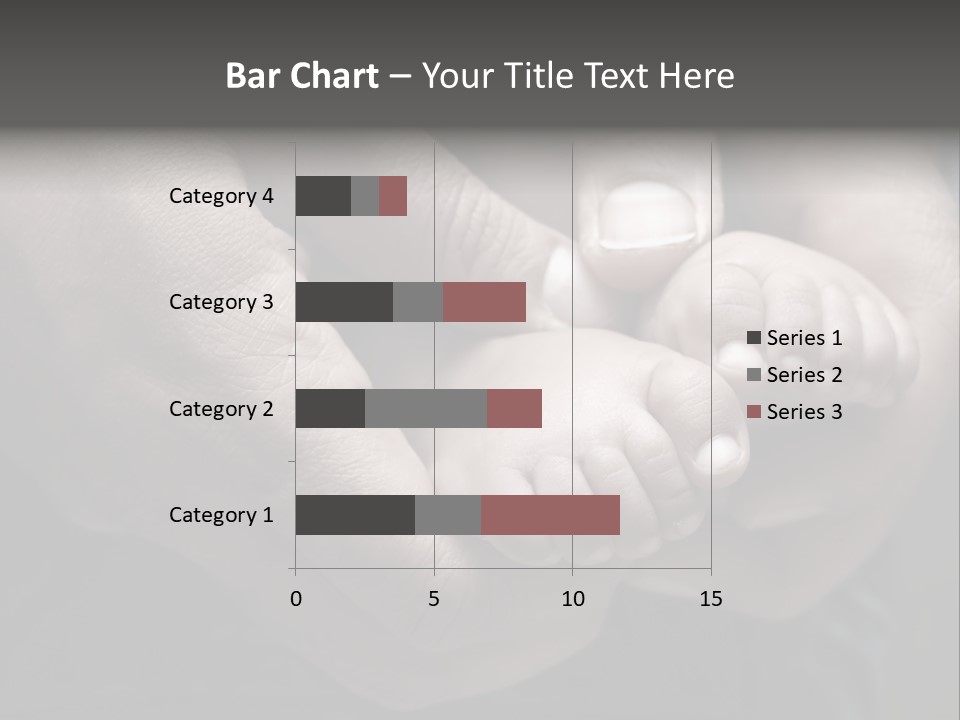 Father Hands Holding Baby's Feet- Sepia Tone, Low Dof PowerPoint Template