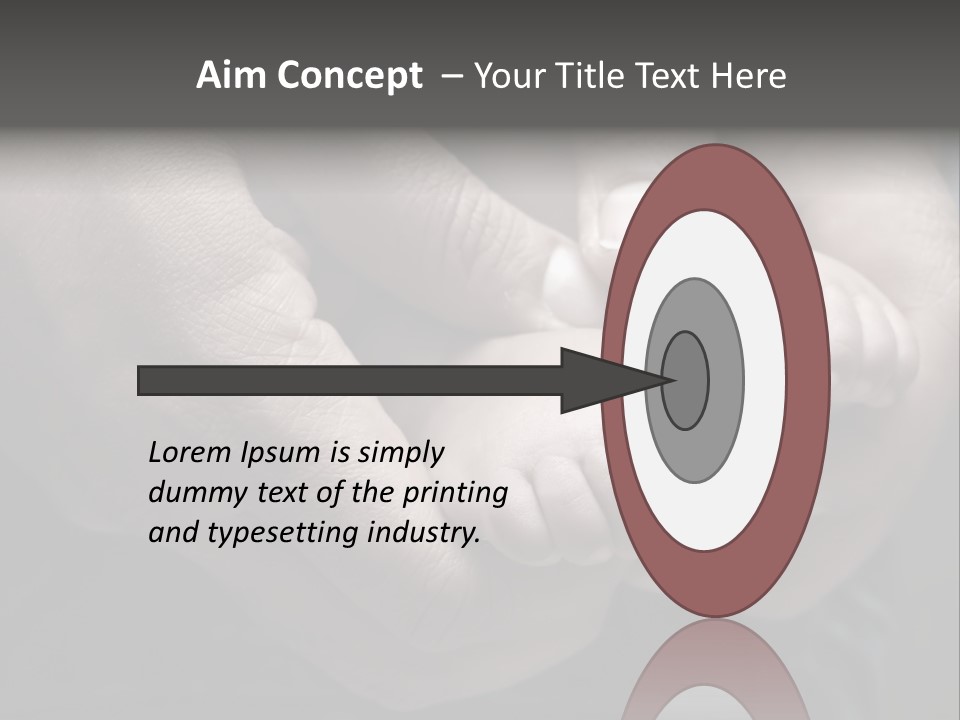 Father Hands Holding Baby's Feet- Sepia Tone, Low Dof PowerPoint Template