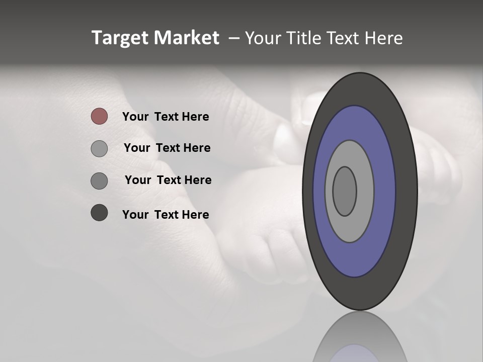 Father Hands Holding Baby's Feet- Sepia Tone, Low Dof PowerPoint Template