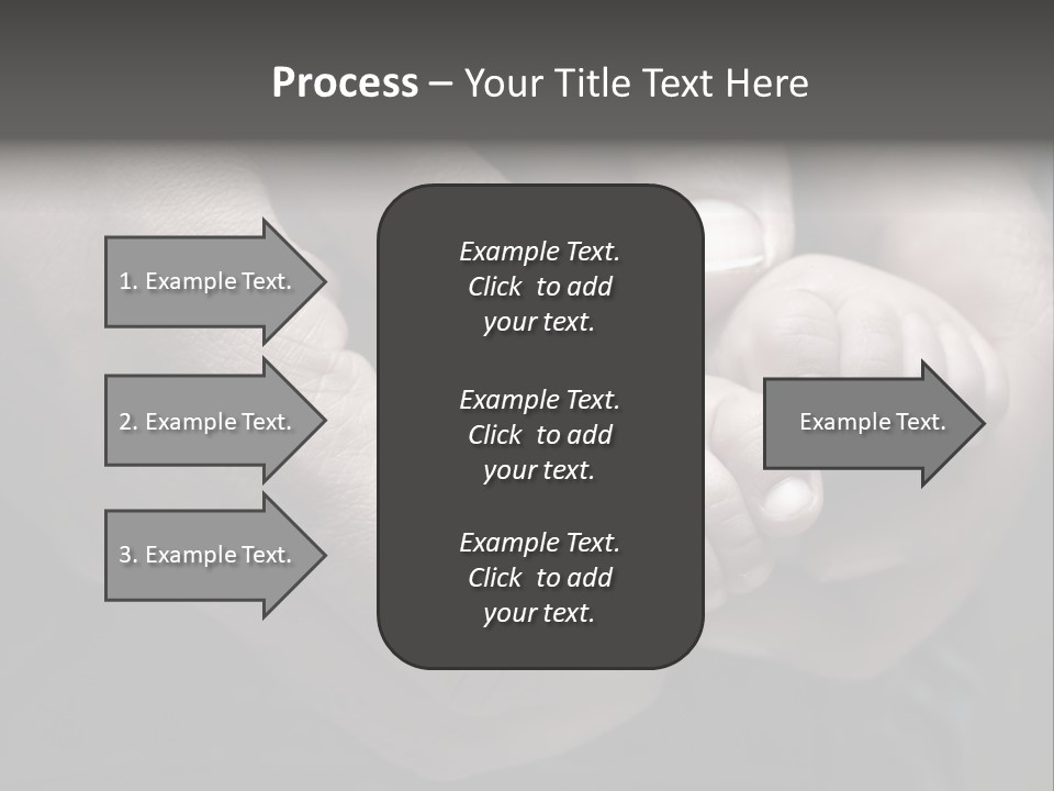 Father Hands Holding Baby's Feet- Sepia Tone, Low Dof PowerPoint Template