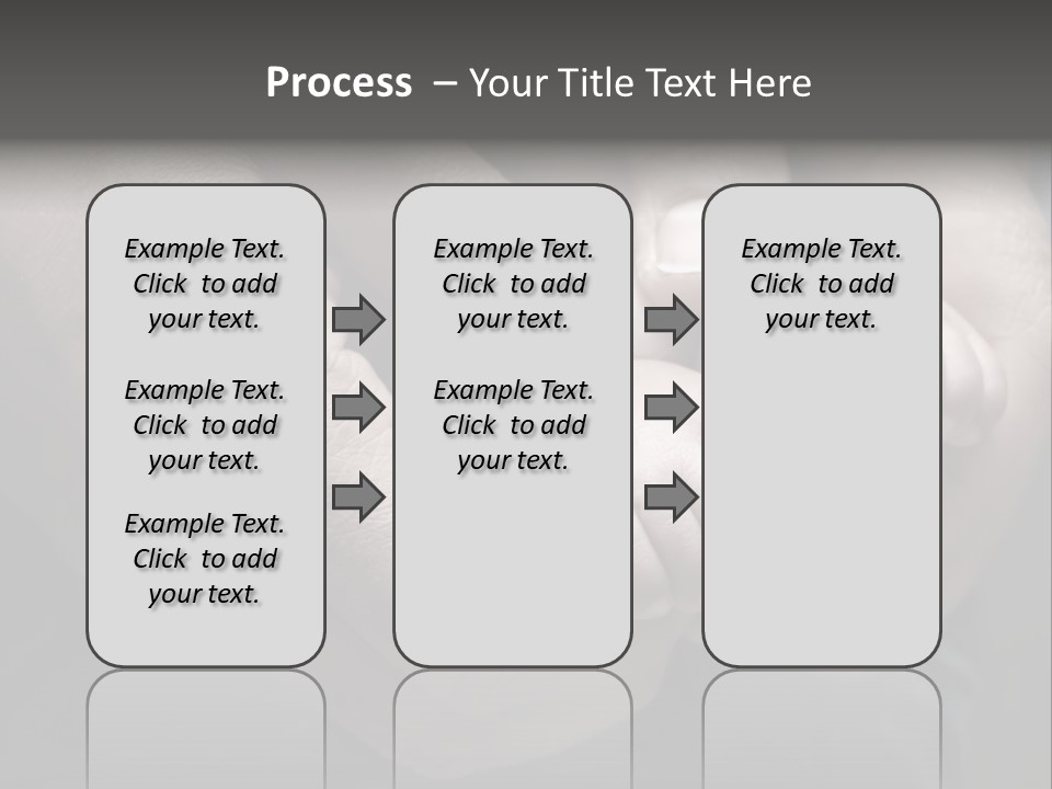 Father Hands Holding Baby's Feet- Sepia Tone, Low Dof PowerPoint Template