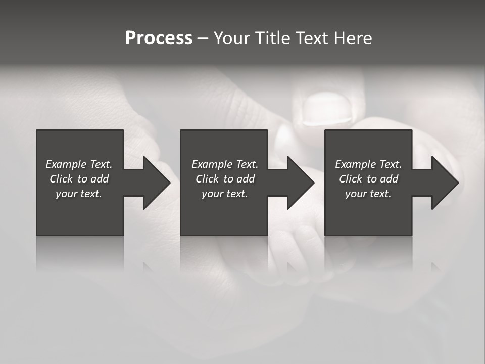 Father Hands Holding Baby's Feet- Sepia Tone, Low Dof PowerPoint Template