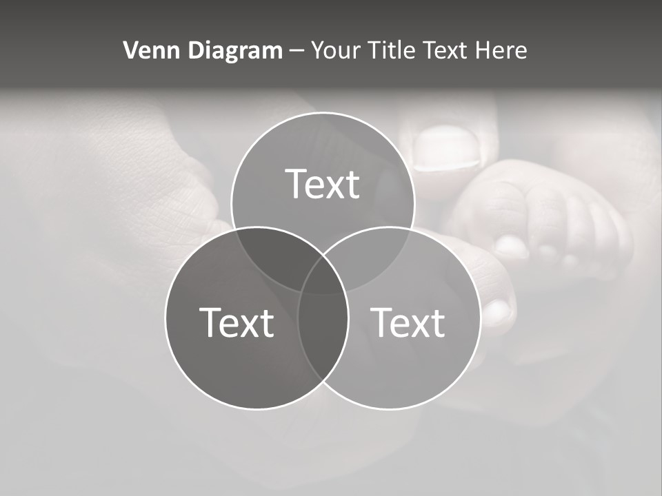 Father Hands Holding Baby's Feet- Sepia Tone, Low Dof PowerPoint Template