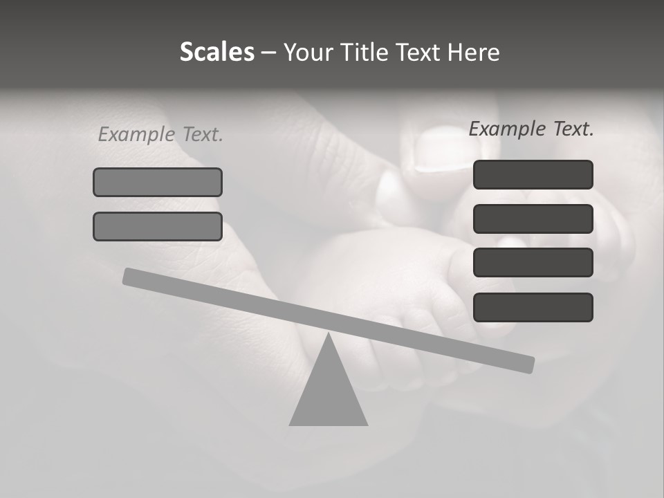 Father Hands Holding Baby's Feet- Sepia Tone, Low Dof PowerPoint Template