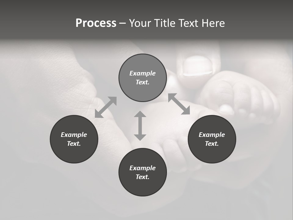 Father Hands Holding Baby's Feet- Sepia Tone, Low Dof PowerPoint Template