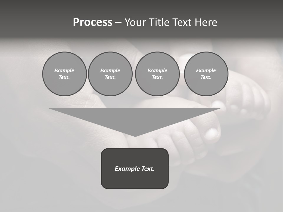 Father Hands Holding Baby's Feet- Sepia Tone, Low Dof PowerPoint Template