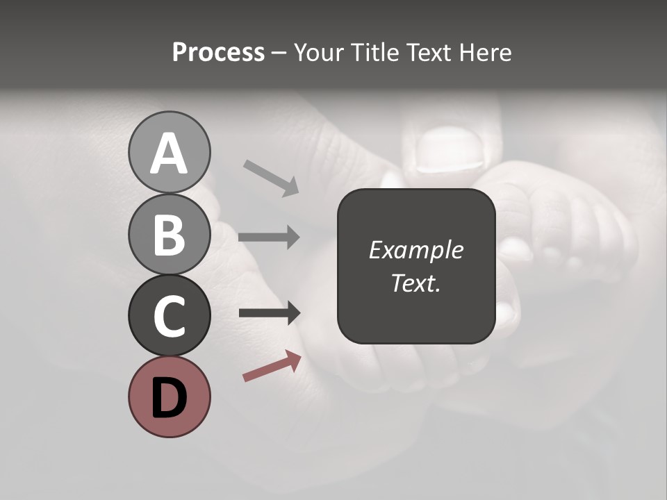 Father Hands Holding Baby's Feet- Sepia Tone, Low Dof PowerPoint Template