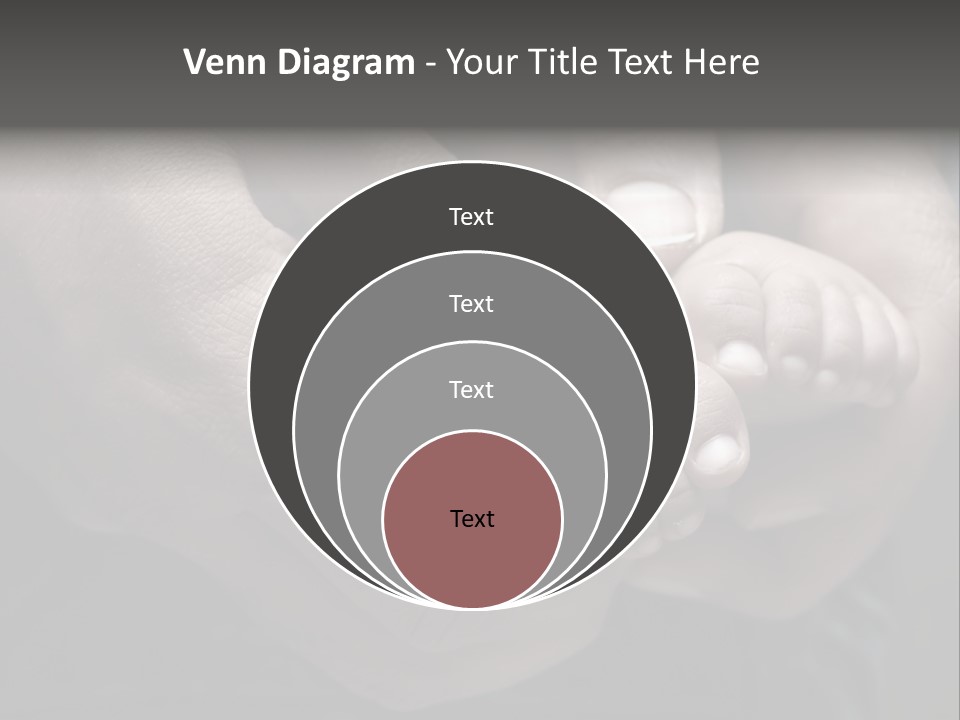 Father Hands Holding Baby's Feet- Sepia Tone, Low Dof PowerPoint Template