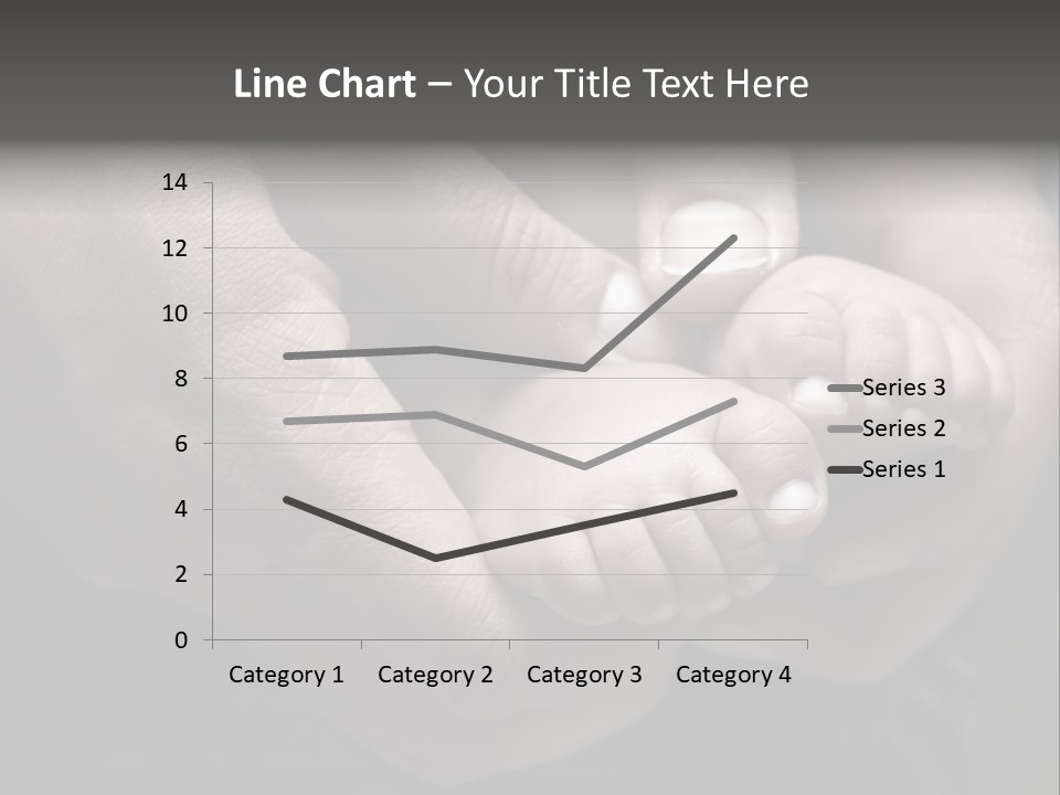 Father Hands Holding Baby's Feet- Sepia Tone, Low Dof PowerPoint Template