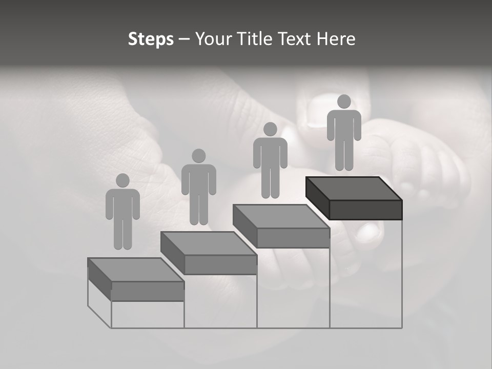 Father Hands Holding Baby's Feet- Sepia Tone, Low Dof PowerPoint Template