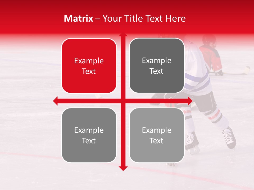 A Young Hockey Player Races With The Puck, Leaving Opponents On Their Knees PowerPoint Template