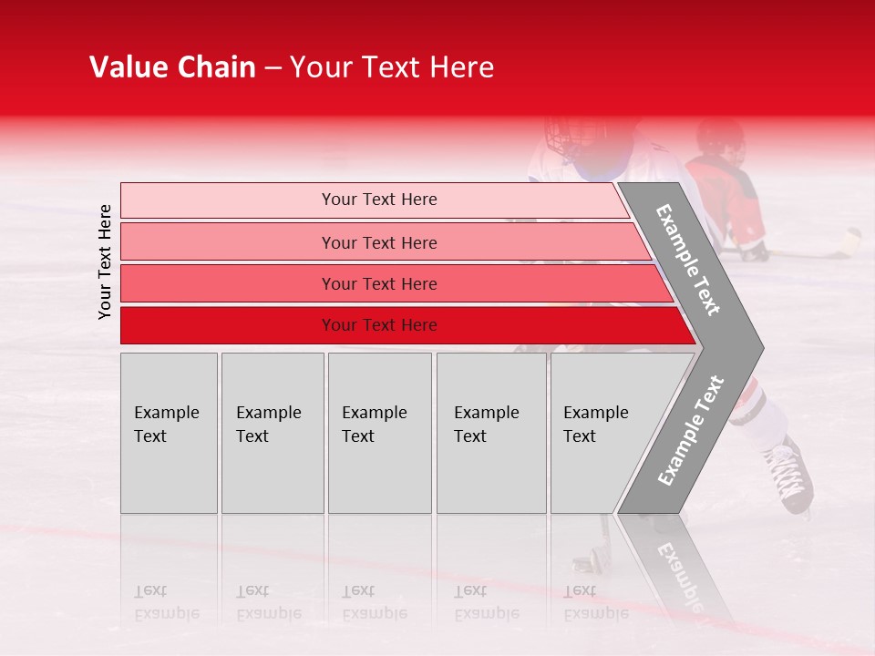 A Young Hockey Player Races With The Puck, Leaving Opponents On Their Knees PowerPoint Template