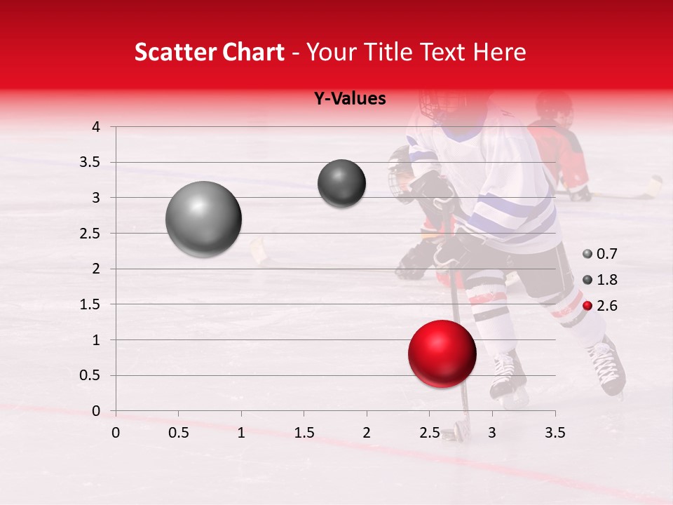A Young Hockey Player Races With The Puck, Leaving Opponents On Their Knees PowerPoint Template