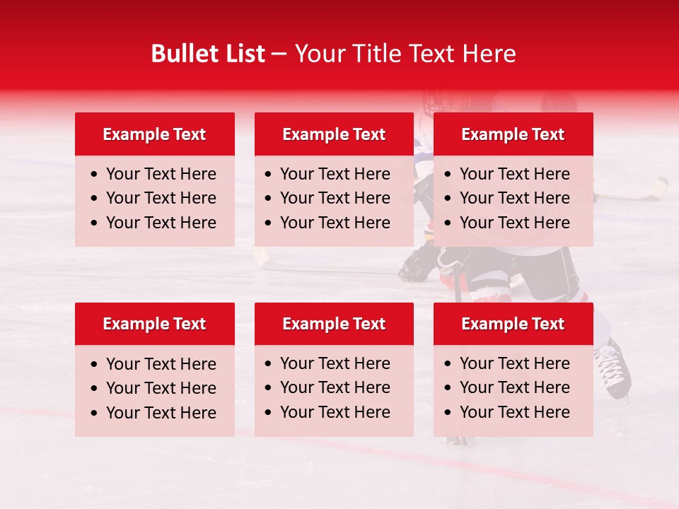 A Young Hockey Player Races With The Puck, Leaving Opponents On Their Knees PowerPoint Template