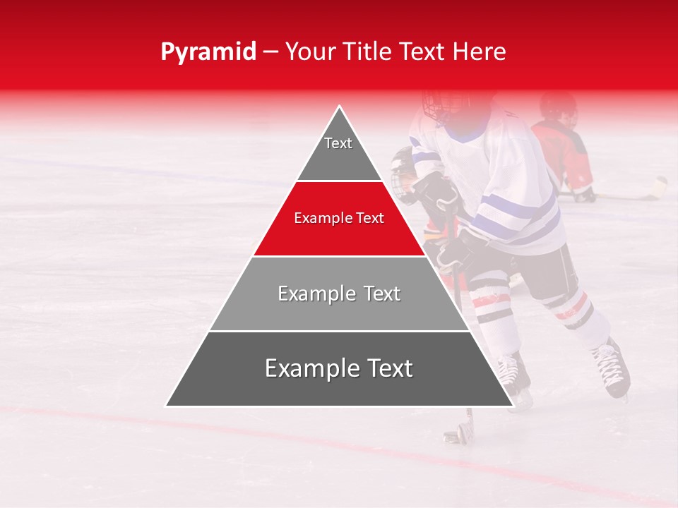 A Young Hockey Player Races With The Puck, Leaving Opponents On Their Knees PowerPoint Template