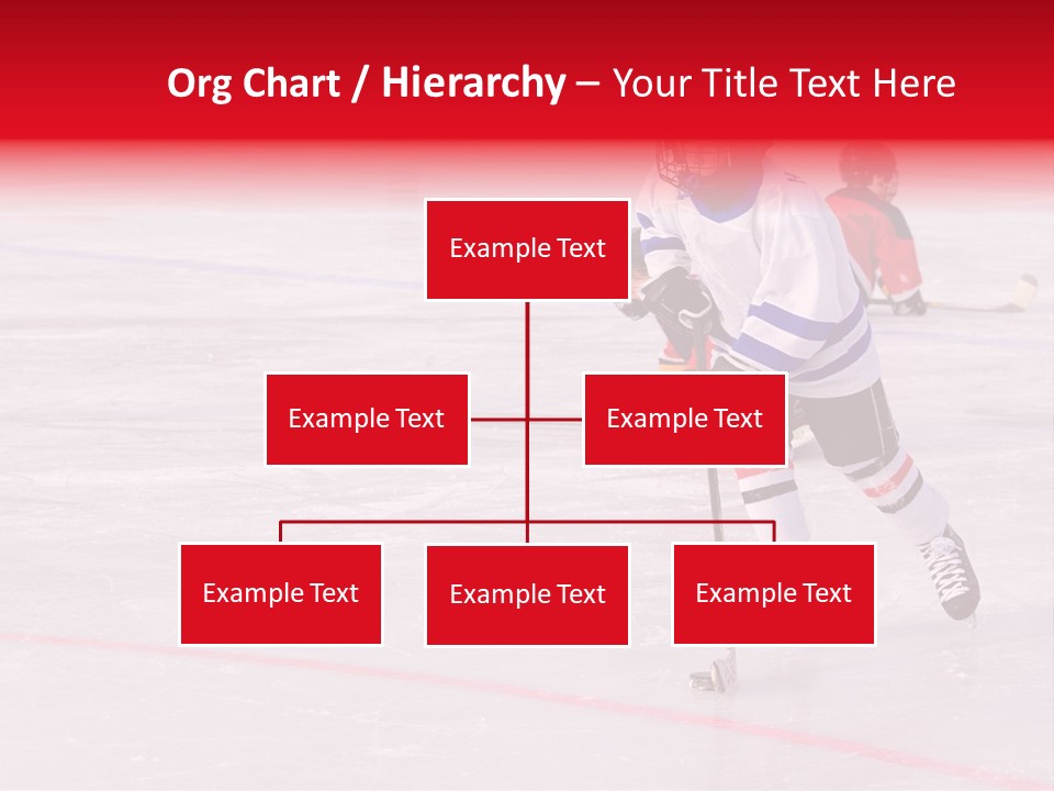 A Young Hockey Player Races With The Puck, Leaving Opponents On Their Knees PowerPoint Template