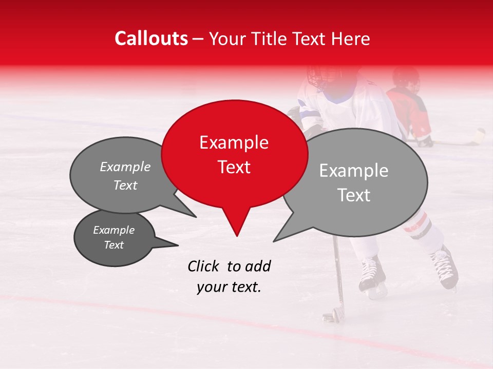 A Young Hockey Player Races With The Puck, Leaving Opponents On Their Knees PowerPoint Template