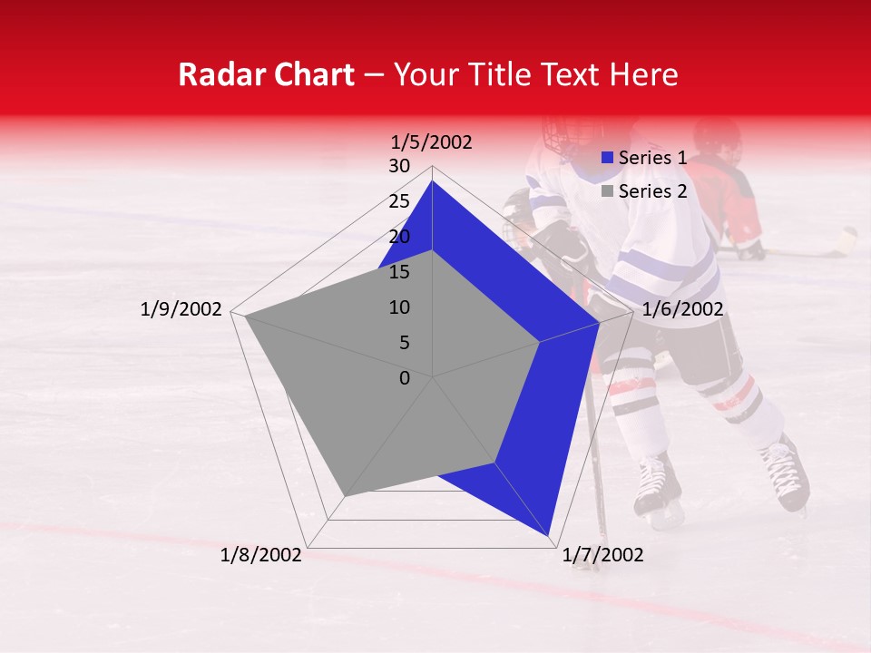 A Young Hockey Player Races With The Puck, Leaving Opponents On Their Knees PowerPoint Template