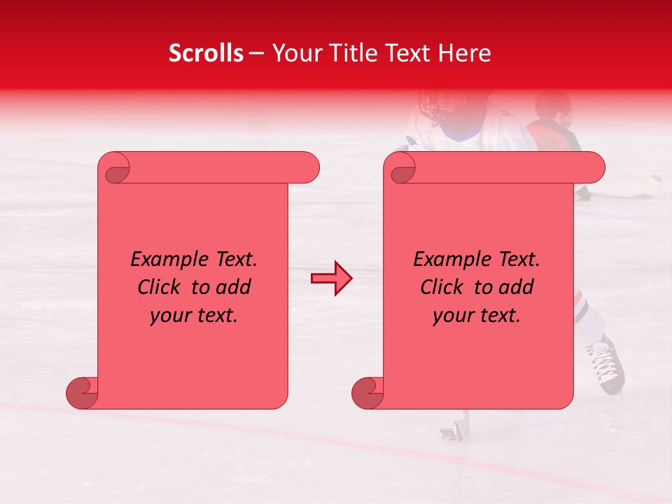 A Young Hockey Player Races With The Puck, Leaving Opponents On Their Knees PowerPoint Template