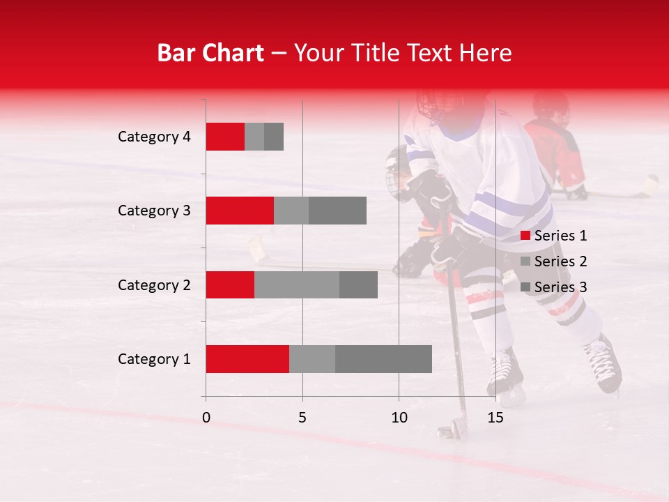 A Young Hockey Player Races With The Puck, Leaving Opponents On Their Knees PowerPoint Template