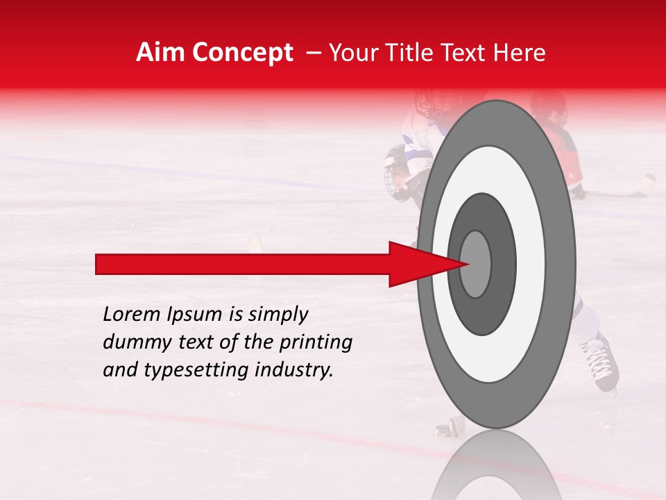 A Young Hockey Player Races With The Puck, Leaving Opponents On Their Knees PowerPoint Template
