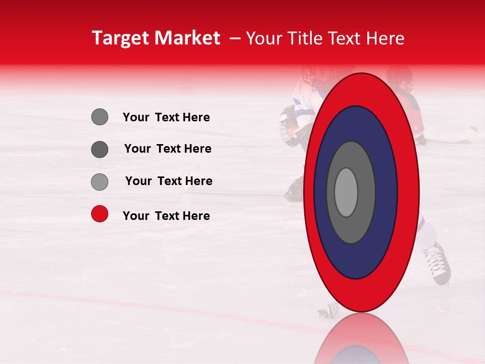 A Young Hockey Player Races With The Puck, Leaving Opponents On Their Knees PowerPoint Template