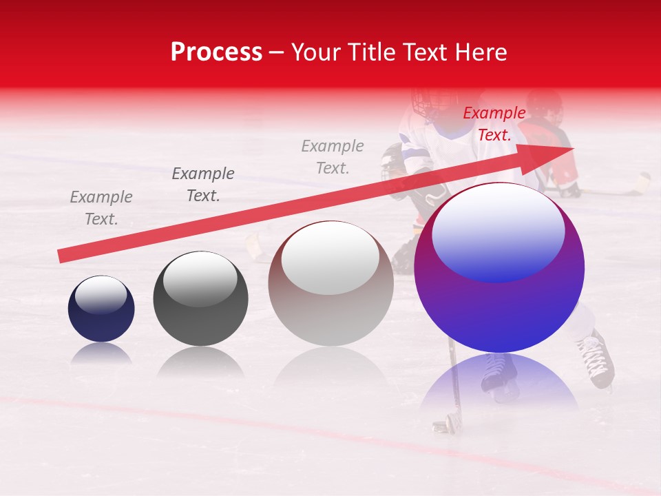 A Young Hockey Player Races With The Puck, Leaving Opponents On Their Knees PowerPoint Template