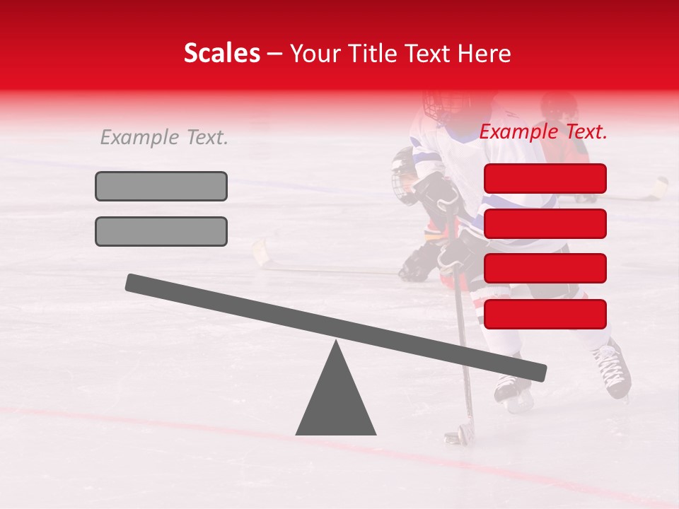 A Young Hockey Player Races With The Puck, Leaving Opponents On Their Knees PowerPoint Template