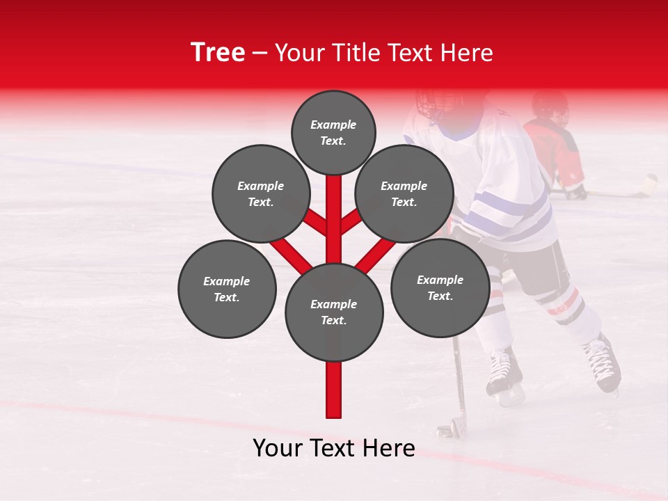 A Young Hockey Player Races With The Puck, Leaving Opponents On Their Knees PowerPoint Template