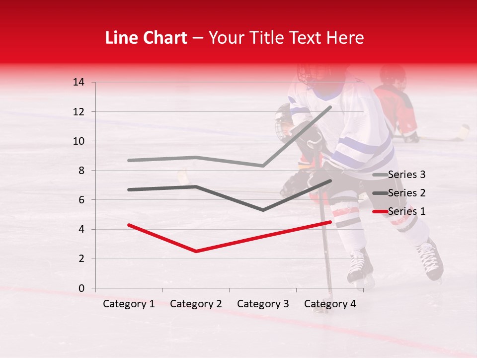 A Young Hockey Player Races With The Puck, Leaving Opponents On Their Knees PowerPoint Template