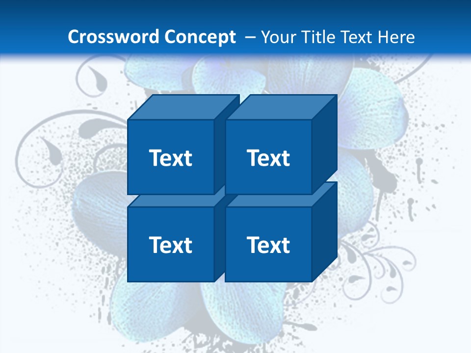 Grunge Floral Logo Or Icon (Flyer, Magazin, Poster, Webpage...) PowerPoint Template