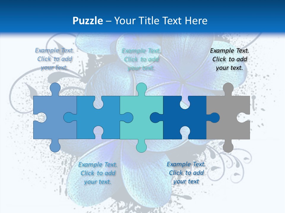 Grunge Floral Logo Or Icon (Flyer, Magazin, Poster, Webpage...) PowerPoint Template